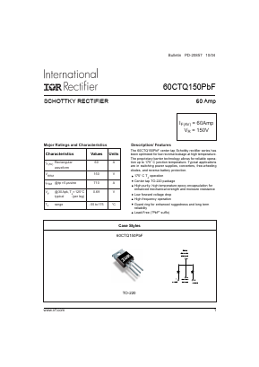 60CTQ150PBF Datasheet PDF International Rectifier