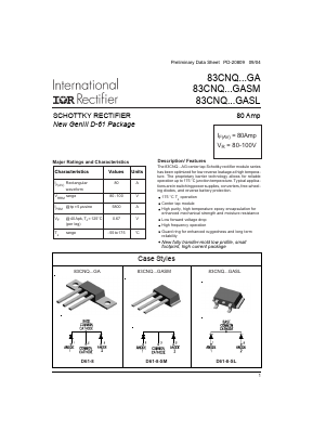 83CNQ080GASL Datasheet PDF International Rectifier