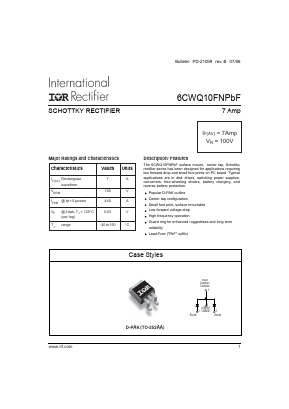 6CWQ10FNPBF Datasheet PDF International Rectifier