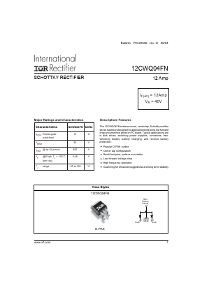 12CWQ04FN Datasheet PDF International Rectifier