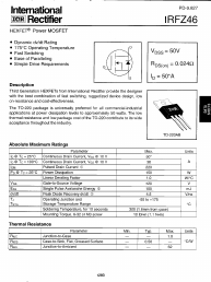 IRFZ46 Datasheet PDF International Rectifier