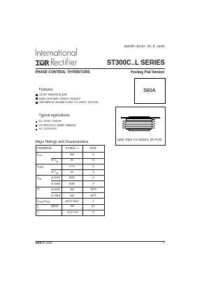 ST300C18L Datasheet PDF International Rectifier