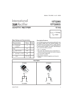 15TQ060 Datasheet PDF International Rectifier