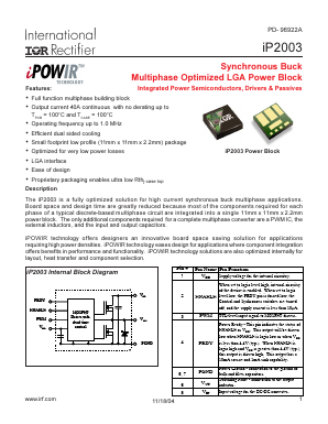 IP2003 Datasheet PDF International Rectifier