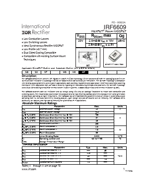 IRF6609 Datasheet PDF International Rectifier