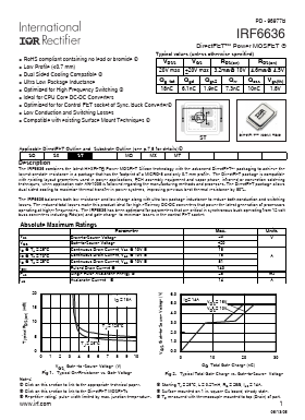 IRF6636TR1 Datasheet PDF International Rectifier