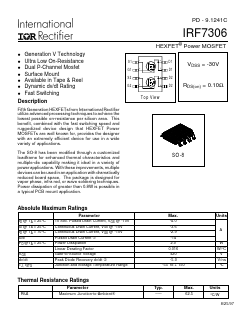 IRF7306 Datasheet PDF International Rectifier