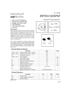 IRFR1205TRPBF Datasheet PDF International Rectifier