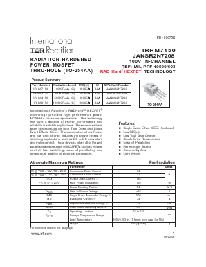 IRHM7150 Datasheet PDF International Rectifier