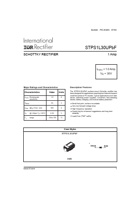 STPS1L30U Datasheet PDF International Rectifier