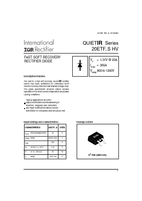 20ETF Datasheet PDF International Rectifier