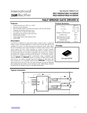 IR2114SSPBF Datasheet PDF International Rectifier