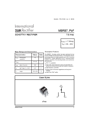 MBRB735 Datasheet PDF International Rectifier