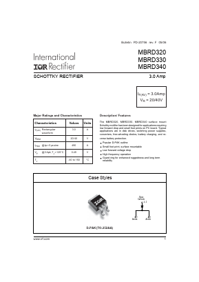 MBRD320 Datasheet PDF International Rectifier