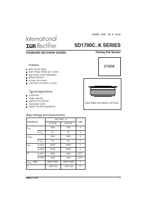 SD1700C Datasheet PDF International Rectifier