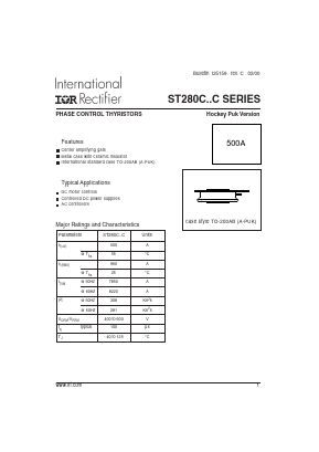 ST280C04C0L Datasheet PDF International Rectifier