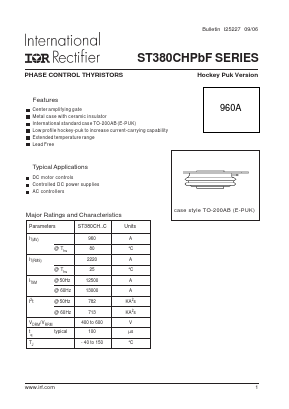 ST380CH04C0LPBF Datasheet PDF International Rectifier