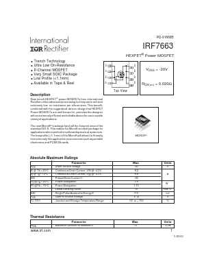 IRF7663TR Datasheet PDF International Rectifier