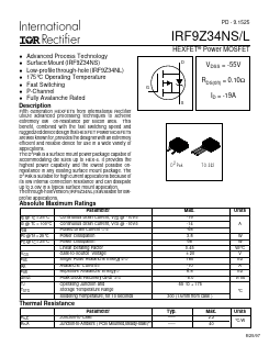 IRF9Z34NSTRL Datasheet PDF International Rectifier