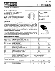 IRFI740GLC Datasheet PDF International Rectifier
