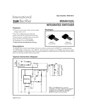 IRIS4015 Datasheet PDF International Rectifier