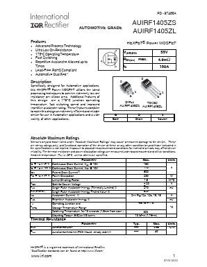 AUIRF1405ZL Datasheet PDF International Rectifier