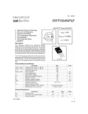 IRFP064NPBF Datasheet PDF International Rectifier