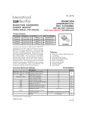 IRHM7450 Datasheet PDF International Rectifier