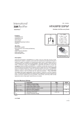 HFA08PB120PBF Datasheet PDF International Rectifier