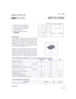 IRF7311PBF Datasheet PDF International Rectifier