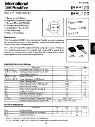 IRFU120 Datasheet PDF International Rectifier