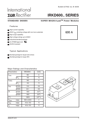 IRKD60020 Datasheet PDF International Rectifier