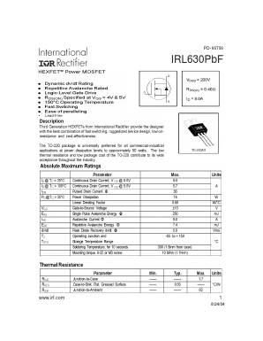 IRL630PBF Datasheet PDF International Rectifier