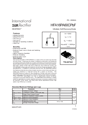 HFB16PA60CPBF Datasheet PDF International Rectifier