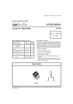 19TQ015STRLPBF Datasheet PDF International Rectifier