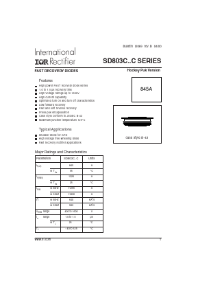 SD803C08S10C Datasheet PDF International Rectifier