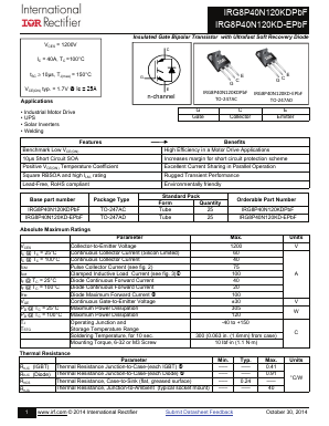 IRG8P40N120KDPBF Datasheet PDF International Rectifier