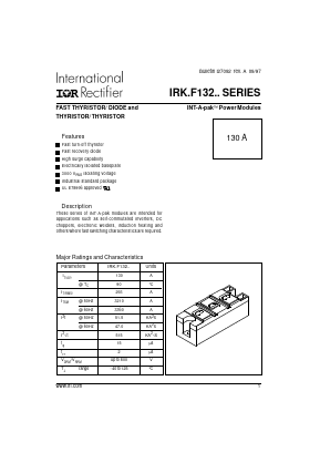 IRKF132-08HL Datasheet PDF International Rectifier
