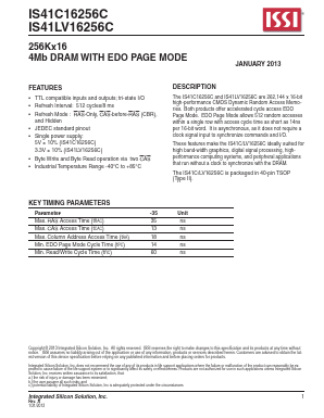 IS41C16256C-35TI Datasheet PDF Integrated Silicon Solution