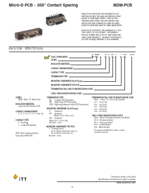 MDM-9PBR-TL56 Datasheet PDF ITT Cannon 