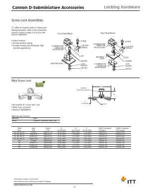 D20419-18 Datasheet PDF ITT Cannon 