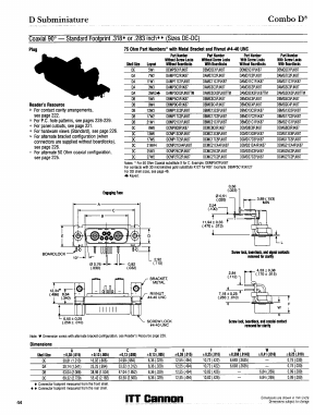 DCMO21CA4PVK127 Datasheet PDF ITT Cannon 