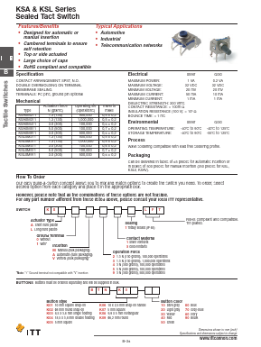 KSL1A411LFT Datasheet PDF ITT Cannon 