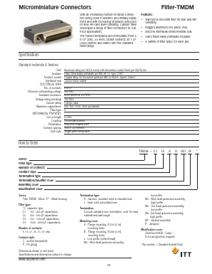 TMDM-C137PL001M2 Datasheet PDF ITT Cannon 