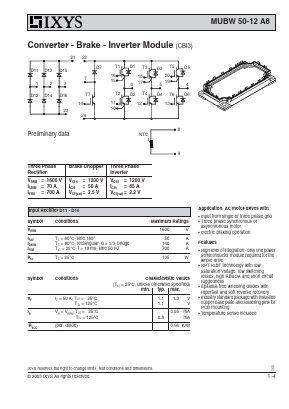 MUBW50-12A8 Datasheet PDF IXYS CORPORATION