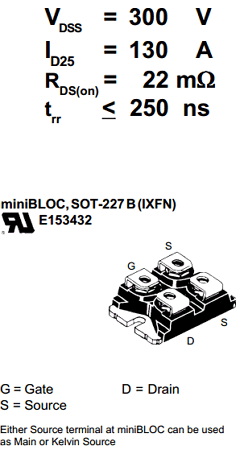 IXFN130N30 Datasheet PDF IXYS CORPORATION