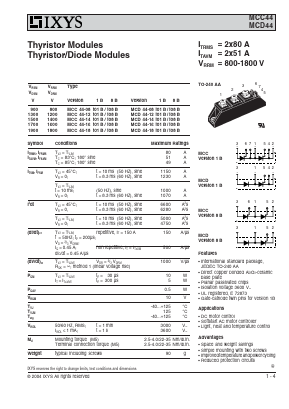 MCD44-18IO8B Datasheet PDF IXYS CORPORATION