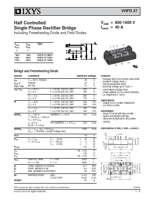 VHFD37-12IO1 Datasheet PDF IXYS CORPORATION