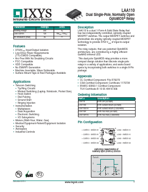 LAA110 Datasheet PDF IXYS CORPORATION