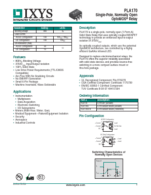 PLA170STR Datasheet PDF IXYS CORPORATION